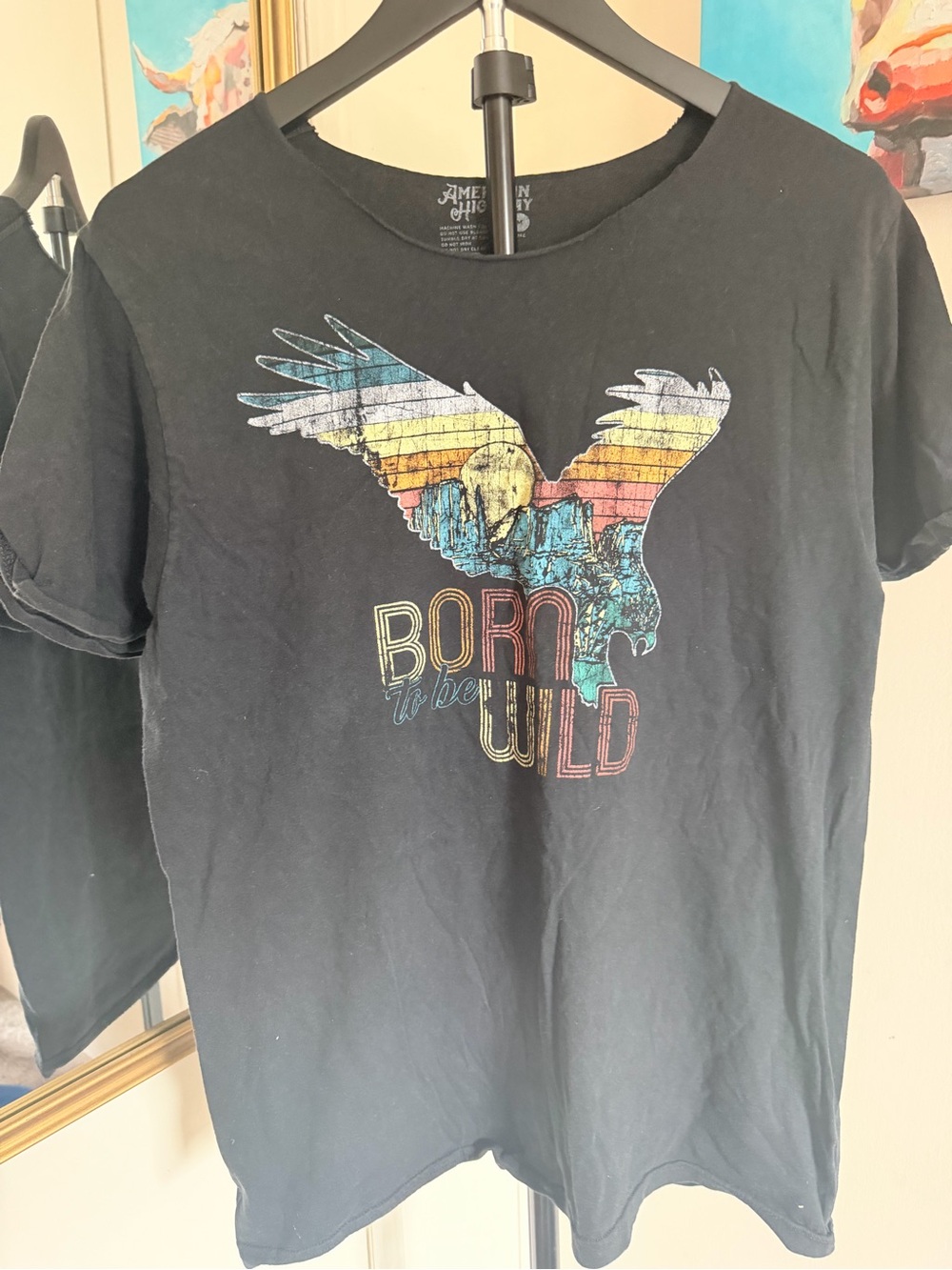 American Highway Born to Be Wild Eagle Graphic Tee Women’s